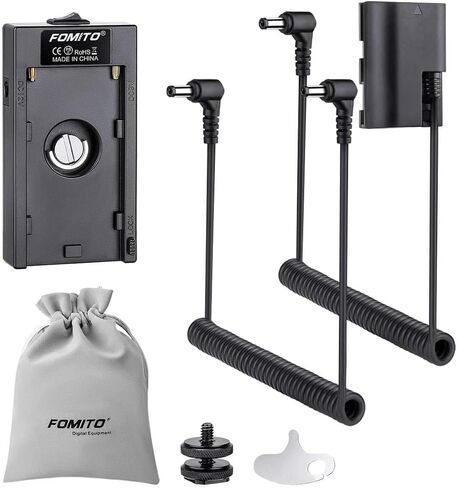 FOMITO NP-45W Battery Adapter Plate Lite with 30W PD Fast Charging, 4-Port Power Station for Sony NP-F970/F750/F550 Batteries, LED Display, Mountable Design for Cameras/Camcorders in Kuwait