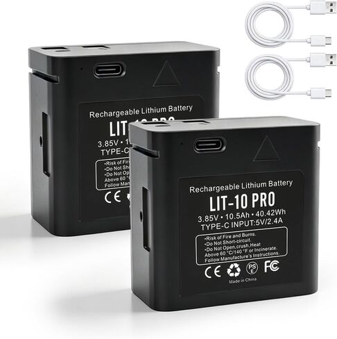 2-Pack LIT-10 Pro Trail Camera Replacement Batteries for SPYPOINT | 10.5Ah high capacity, Compatible with SPYPOINT LIT‑10,Link‑Micro, Cell‑Link, LM2, Link‑Micro‑S‑LTE series in Saudi Arabia