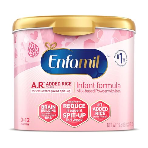 Enfamil A.R. Infant Formula, Clinically Proven to Reduce Reflux & Spit-Up in 1 Week, with Iron, DHA for Brain Development, Probiotics to Support Digestive & Immune Health, Powder Tub, 19.5 Oz in Kuwait