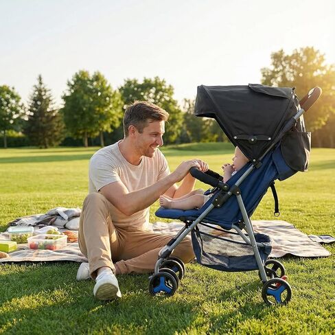 Baby Stroller Sun Shade Umbrella Stroller Canopy Replacement Retractable Stroller Replacement Parts Shade for Pram Pushchair Buggy Parasol Sun with Mesh Window Pocket Adjustable in Saudi Arabia