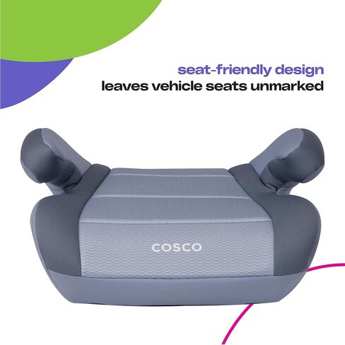 Cosco Kids Topside Booster Car Seat, Pack of 2, Lightweight Travel Chair, Easy-Clean Cover, Belt Guide, Fits 40-100 lbs, 43.4-57 in, Leo in Kuwait