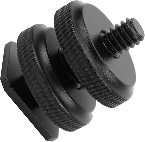 Camera Hot Shoe Mount Adapter, Durable Aluminium Alloy for Connecting Flash Shoe to Tripod Screw, 1/4 Inch Threaded Base for Photographers, Lightweight 16g in Kuwait