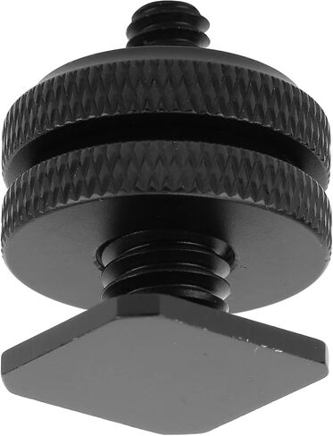 Camera Hot Shoe Mount Adapter, Durable Aluminium Alloy for Connecting Flash Shoe to Tripod Screw, 1/4 Inch Threaded Base for Photographers, Lightweight 16g in Kuwait