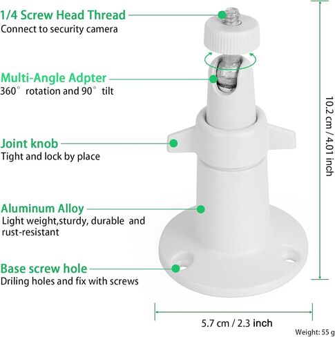 UYODM 2 Pack Wall Mount Holder Compatible with SimpliSafe Outdoor Security Camera+1Pack Wall Mount Compatible with SimpliSafe SimpliCam 1080p Wired Indoor Home Security Camera in Saudi Arabia