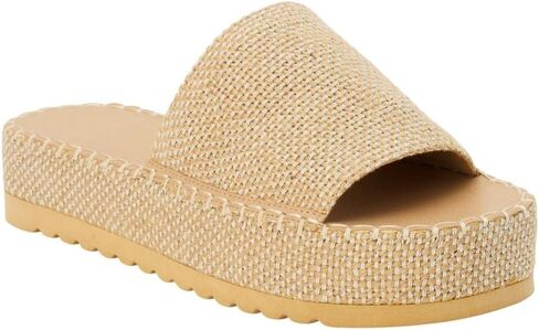 BEACH by Matisse Womens Del Mar Platform Slide Casual Sandals Casual Low Heel 1-2" - Beige - Size 8 M in Saudi Arabia