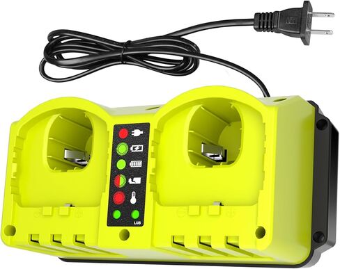 P117 Dual 18V Charger Replacement for Ryobi 18V Battery Charger | 18V Battery Charger Station Compatible for Ryobi 14.4V-18Volt ONE+ Plus Lithium-Ion Battery P100 P102 P103 P104 P107 P108 in Kuwait