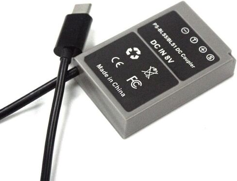 PD USB-C Power Cable PS-BLS5 Dummy Battery BLS-5 DC Coupler for PEN E-PL2 E-PL5 E-PM2 Stylus 1 1s OM-D E-M10 E-M10 Mark II III in Saudi Arabia
