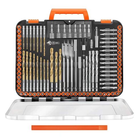 ENERTWIST 112 PCS Drill Bit Set, Screwdriver Bits Set with Portable Case | 1/4" Hex Shank Impact, Durable Storage, HSS Titanium Coated,Durability, Assorted for Wood Metal Cement Drilling Screw Driving in Saudi Arabia
