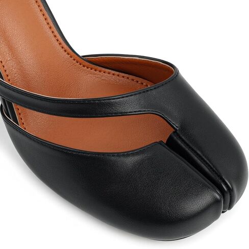 Split Toe Heels, Black Tabi Shoes with Block Heel, Comfortable Slingback Heels Split Toe Shoes Ideal for Fashion Casual Office Size9 in Saudi Arabia