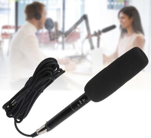 Limen Interview Microphone with XLR Cable – High Sensitivity Condenser Mic for Camera, Portable Wired Microphone for Interviews & Outdoor Recording in Saudi Arabia