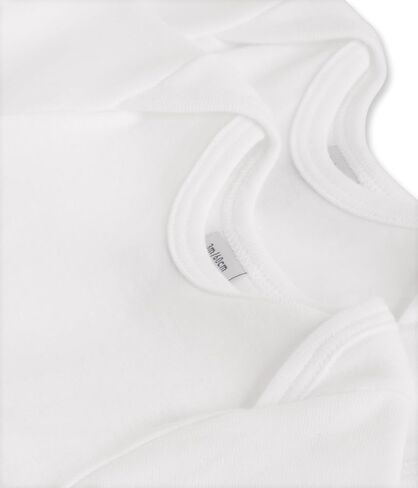 Petit Bateau Pack of 2 Unisex Baby Plain Short-Sleeve Bodysuits Style 15085 Sizes 1-24 Months (Size 3/M Style 15085) White in Kuwait