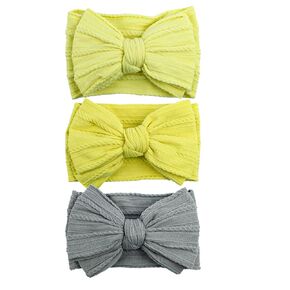 LemonSpace Handmade Baby Nylon Headband Bows for Newborn Silver Mix3Pcs | Baby Girls Stretchy Nylon Headbands Hair Accessories with Bows for Newborn Baby Girls Infant Toddlers Kids(Gold Silver Color) in Saudi Arabia
