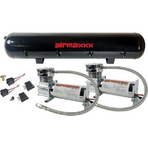Chrome 400 Dual Air Compressors & 5 Gal Steel Tank Kit with 165/200 Switch in Saudi Arabia