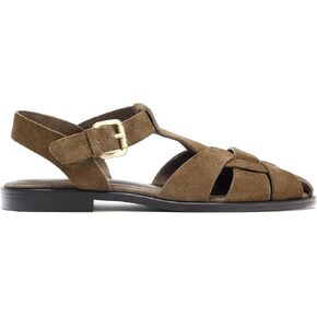Flat Sandals for Women Closed Round Toe Ankle Buckle Strap Comfortable Casual Flat Fisherman Sandals in Saudi Arabia