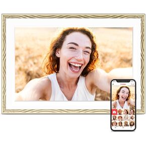 Frameo 10.1" Digital Picture Frame WiFi 32GB, Gifts for Mom, Women, Couples | 1280*800 IPS HD Touchscreen, Instant Share Pictures Video, Auto-Rotate, Wall Mountable Electronic Photo Frame, House Warming in Saudi Arabia
