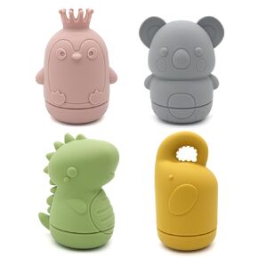 Silicone Baby Bath Toys Set 6 M+ Pack of 4 (Marine) | Non-Toxic Mold Free Soft Infant Squirty Bathtub Toys for Toddlers in Saudi Arabia