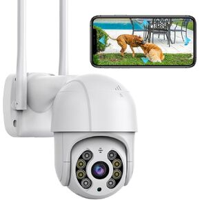 ICSEE WiFi Camera Security Wireless PTZ Waterproof Human Detection CCTV with Ethernet Port, Alexa Supported (Single Lens 3MP), White in Saudi Arabia