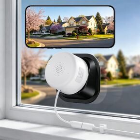 4MP 2K Window Security Camera, 5G & 2.4GHz WiFi Indoor Camera Wireless, Blacklight Color Night Vision Monitor Outside Window Cam Mount Glass, 24/7 Recording AI Motion Detection, Quick Magnetic Install in Kuwait