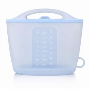 Portable Silicone Steam Sterilizer Bags for Travel, 70oz/2000ml Reusable Steaming Bags for Baby Bottles, Breast Pump Parts, Pacifiers, Teethers, and Other Baby Accessories, White, 1 Pack in Saudi Arabia