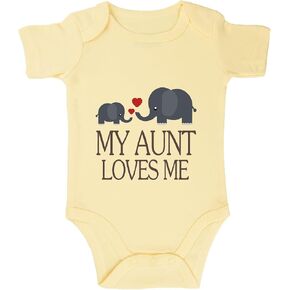 listery My Aunt Loves Me Baby Bodysuit I Love My Auntie Baby Clothes Auntie Newborn Infant in Saudi Arabia