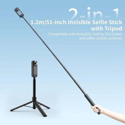 Camera Protective Kit Compatible with insta 360 x5 accessories Starter Kit include（Silicone Case,Screen Protector,Lens Guard,1.2M Invisible Selfie Stick with Tripod）for 360 X5 Action Camera in Saudi Arabia