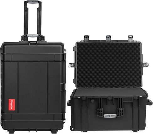 Regetek Waterproof Rolling Hard Case with Wheels, Customizable Foam 29"x 20.5"x 16", Equipment Transport Case for Camera, Drone,tool, Crushproof, Lockable, Inner 25" x 17.13" x 12.87" in Kuwait