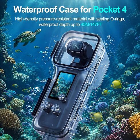 Waterproof Dive Case for DJI Osmo Pocket 4 | 147FT/45M Underwater Diving Case Housing Shell for Osmo Pocket 4 in Saudi Arabia