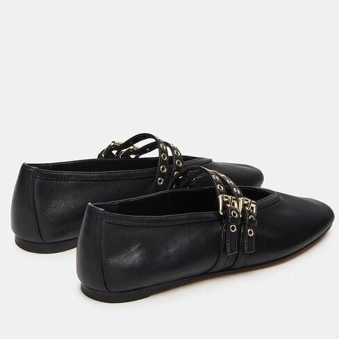 LUXMAX Suede Mary Jane Flats Women Ballerina Shoes Square Toe Ballet Flat in Saudi Arabia