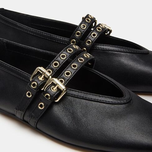 LUXMAX Suede Mary Jane Flats Women Ballerina Shoes Square Toe Ballet Flat in Saudi Arabia