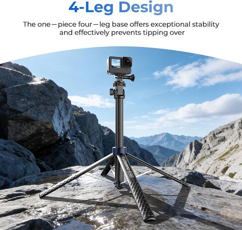 Kaitezenz 0.01s Auto Pop Open Camera Selfie Stick Tripod لـ DJI Osmo Pocket 4/3، 67 بوصة من سبائك الألومنيوم المحمولة القابلة للتوسيع حامل ثلاثي القوائم ملحق لكاميرا Gopro لتسجيل الفيديو OSMO Action in Kuwait