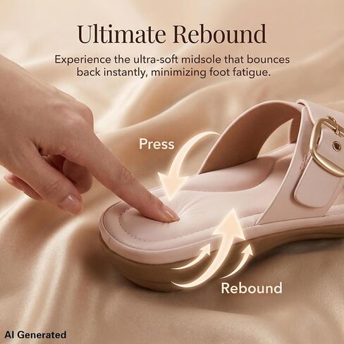 Women's Faux Leather Slip-On Sandals | Faux Leather,Low Heel,Soft Sponge Cushion Insole & Non-Slip Rubber Sole, Casual Summer Sandals in Saudi Arabia