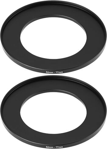 2X Black Aluminum Lens Filter Step Up Ring 52mm Male to 77mm Female Lens Adapter in Saudi Arabia