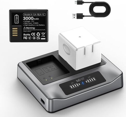 2026 Upgrade 2-Pack Rechargeable Batteries with PD Fast Charging Station for Arlo Pro/Pro 2 Camera in Kuwait