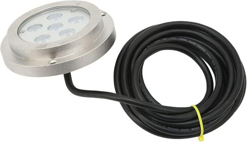 Keenso Boat Underwater Light 316 Stainless Steel Marine Underwater Light 12V 24V DC 17W IP68 RGBW 6 LED 3.8in for Yachts Ships Motorboats Pool Fountain Lighting in Kuwait