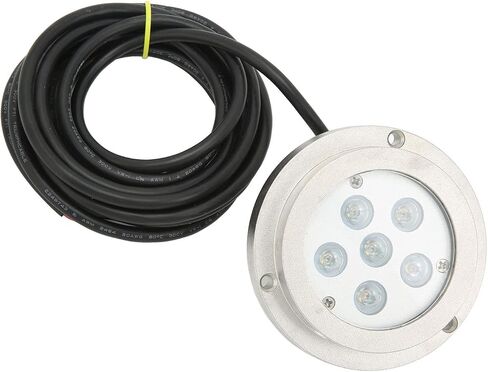 Keenso Boat Underwater Light 316 Stainless Steel Marine Underwater Light 12V 24V DC 17W IP68 RGBW 6 LED 3.8in for Yachts Ships Motorboats Pool Fountain Lighting in Kuwait
