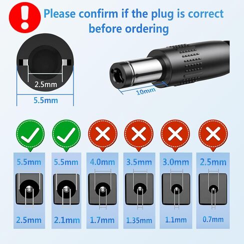5Volt 1A Power Supply 5W AC/DC Adapter AC 100V-240V to DC 5V 1000mA 0.5A Converter Replacement DC Power Cord 5.5mm*2.5mm Plug for Security Camera Baby Monitor TV Box in Kuwait