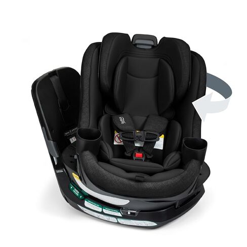 Britax Galaxy360 Slim Rotating Convertible Car Seat — Raven Black | 2-in-1 Rotating Car Seat for Infants & Toddlers, 360 SwivelSmooth Steel Ring, Extended Rear Facing, ClickTight Installation in Saudi Arabia