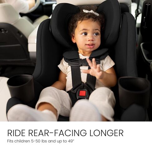 Britax Galaxy360 Slim Rotating Convertible Car Seat — Raven Black | 2-in-1 Rotating Car Seat for Infants & Toddlers, 360 SwivelSmooth Steel Ring, Extended Rear Facing, ClickTight Installation in Saudi Arabia