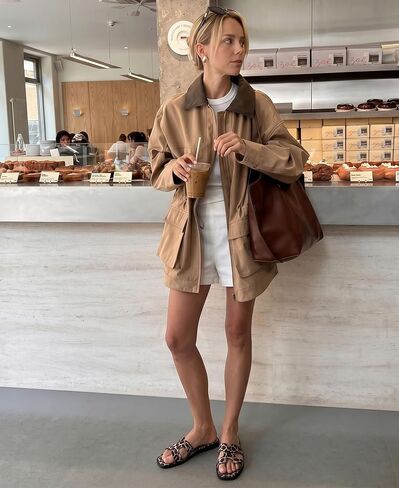 Sandals for Women 2026 Dressy Cute Summer Flat Slides Comfortable Soft Leather for Ladies Casual Square Open Toe Slip On Beach Sandals Leopard Size 6 in Saudi Arabia