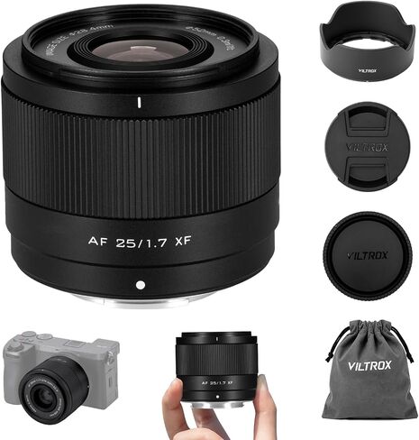 VILTROX AF 9mm F2.8 Air APS-C Prime Lens for Fujifilm X-Mount | 3HR+3ED+2ASPH, 113.8°Ultra-Wide, 6oz Lightweight, STM Autofocus, HD Nano Multi‑Coating, 5in Close Focus, 58mm Filter Thread in Kuwait