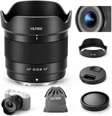 VILTROX AF 35mm F1.7 Air X-Mount APS-C Lens for Fujifilm | OIS, 6oz Lightweight, F1.7 Large Aperture, STM Autofocus, HD Nano Multi-Coating, 13in Close Focus,52mm Filter Thread in Saudi Arabia