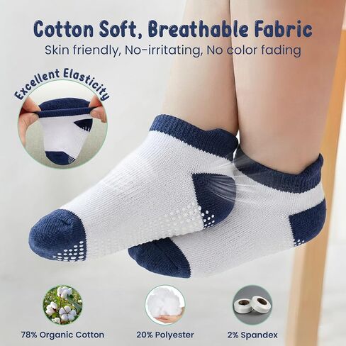 GOTS Organic Cotton Blend Ankle Toddler Socks 6M-12M-2t-3t-4t-5t Baby Gift in Kuwait