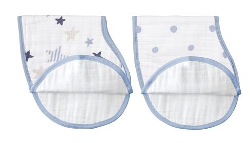 aden + anais Classic Burpy Bib; 100% Cotton Muslin; Soft Absorbent 4 Layers; Multi-Use Burp Cloth and Bib; 22.5" X 11"; 2-pack; rock star in Saudi Arabia
