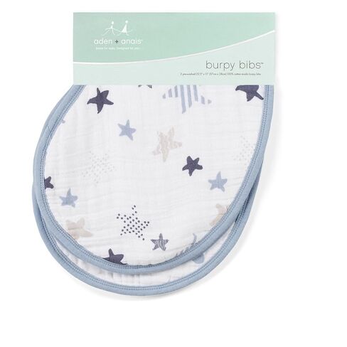 aden + anais Classic Burpy Bib; 100% Cotton Muslin; Soft Absorbent 4 Layers; Multi-Use Burp Cloth and Bib; 22.5" X 11"; 2-pack; rock star in Saudi Arabia
