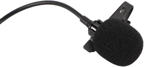 9.84ft 3 Pin XLR Lapel Lavalier Microphone 48V Phantom Power Omni Directional Noise Reduction Aluminum Alloy Mic for Recording Interview in Saudi Arabia