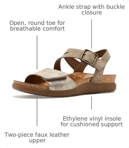 EuroSoft Womens Halle Gold/Taupe 9 B - Medium in Saudi Arabia