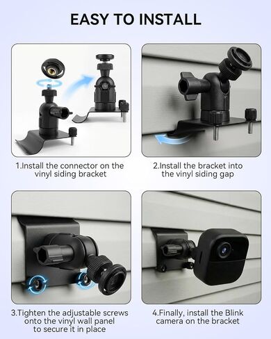 3Pack Vinyl Siding Mount Compatible with Blink Outdoor 2K+/ Blink Outdoor 4/(3rd Gen) XT3/Blink XT/XT2/Mini, Adjustable Mounting Bracket with Vinyl Siding Clips Hooks in Kuwait