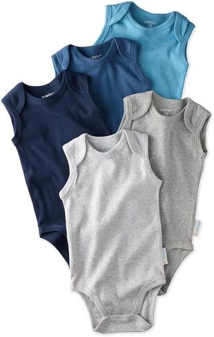 Butterblu Sam-Multipack Sleeveless Bodysuits 100% Organic Cotton | GOTS Certified Organic Cotton for Baby and Toddler Boys, Girls, Soft, Machine Washable, Made to Match Colors in Kuwait