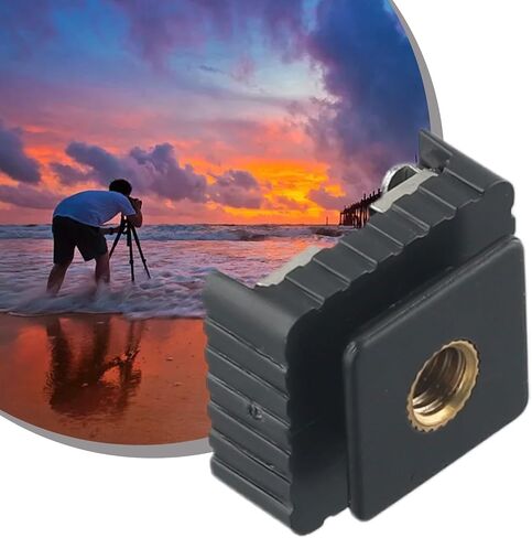 Hot Shoe to 1/4 Inch Mount Adapter, Metal Cold Shoe Converter for Camera for flash Speedlite 580EX II 550EX 430EX II, Compatible with Light Stand and Tripod in Saudi Arabia