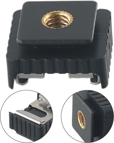 Hot Shoe to 1/4 Inch Mount Adapter, Metal Cold Shoe Converter for Camera for flash Speedlite 580EX II 550EX 430EX II, Compatible with Light Stand and Tripod in Saudi Arabia